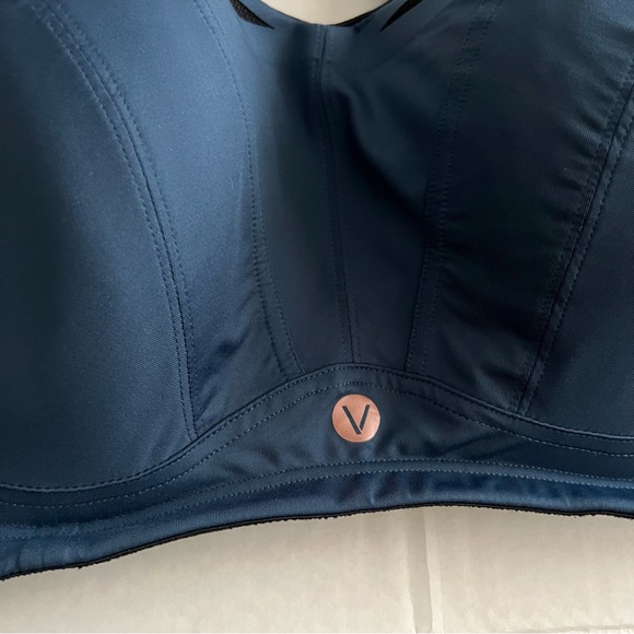 LIVI Active Blue Black Molded Underwire Maximum Support Sports Bra Size 40DDD - Picture 5 of 5